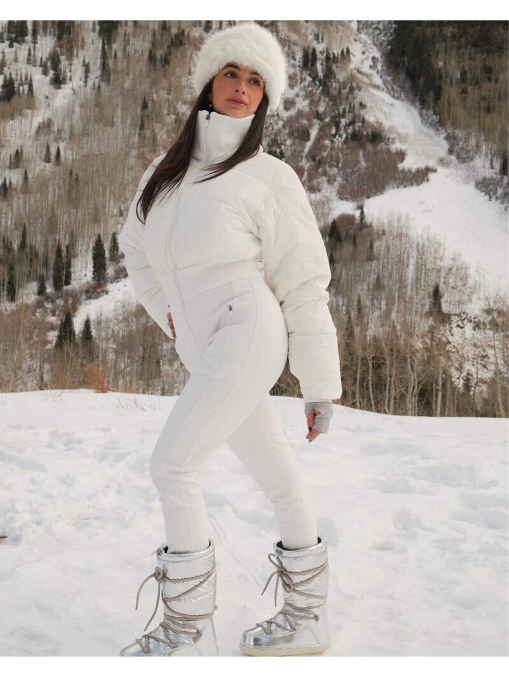 NEW,  Free People Movement Downhill Diva Ski Suit in White Sz M #LD563
